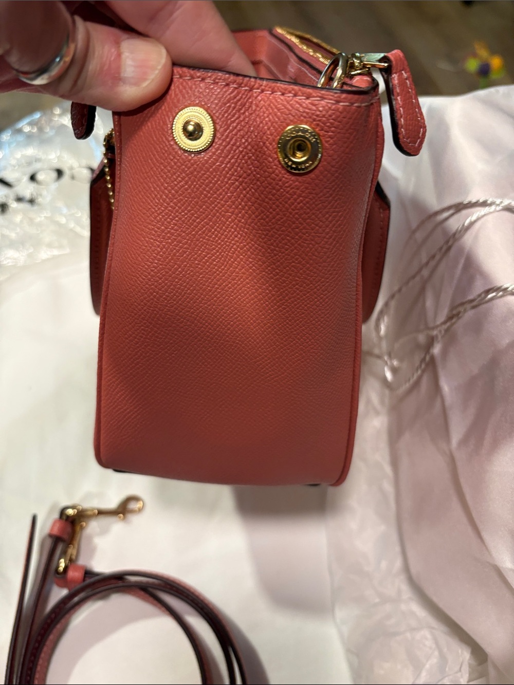 NWOT Coach Mini Surrey Carryall in Rose Petal Pink Satchel Crossbody F44962 - Picture 7 of 12